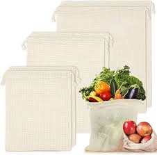 Reusable Cotton Produce Bags (Pack of 4)